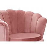 SalesFever Shell fauteuil in fluweel Rose