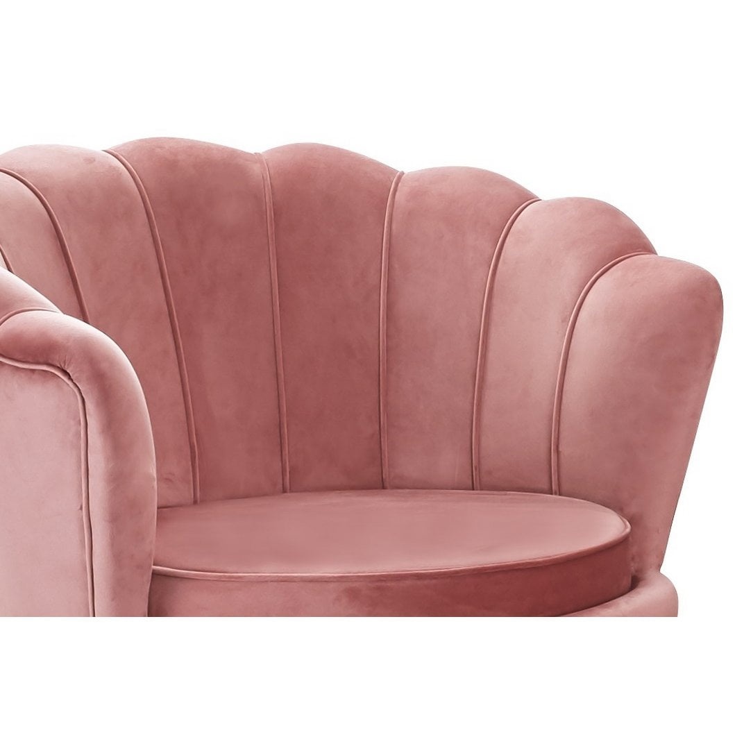 SalesFever Shell fauteuil in fluweel Rose