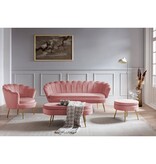 SalesFever Shell fauteuil in fluweel Rose