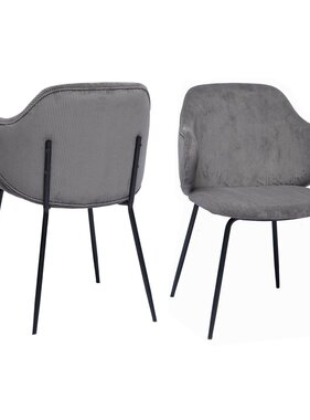 SalesFever Set van 2 fauteuils grijs