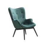 SalesFever Fauteuil groen fluweel