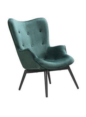 SalesFever Fauteuil groen fluweel