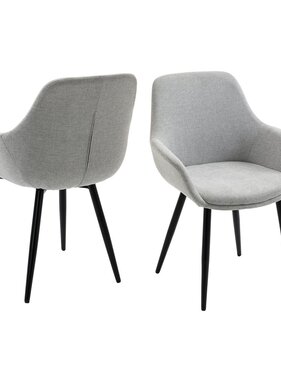 SalesFever Set van 2 fauteuils lichtgrijs