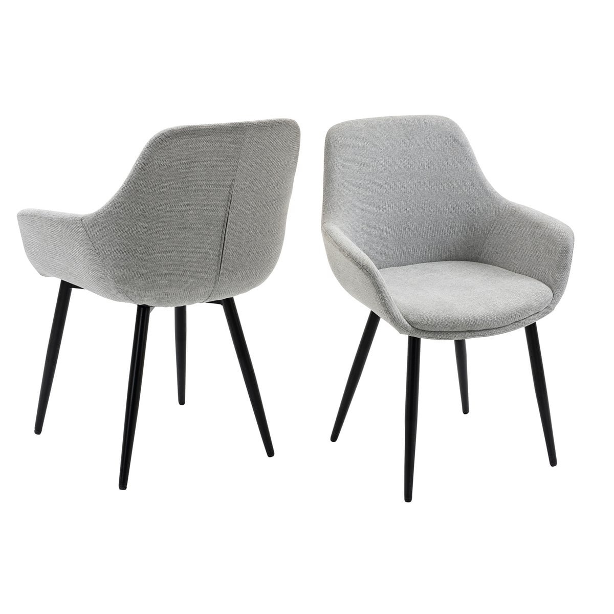 SalesFever Set van 2 fauteuils lichtgrijs