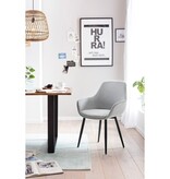 SalesFever Set van 2 fauteuils lichtgrijs