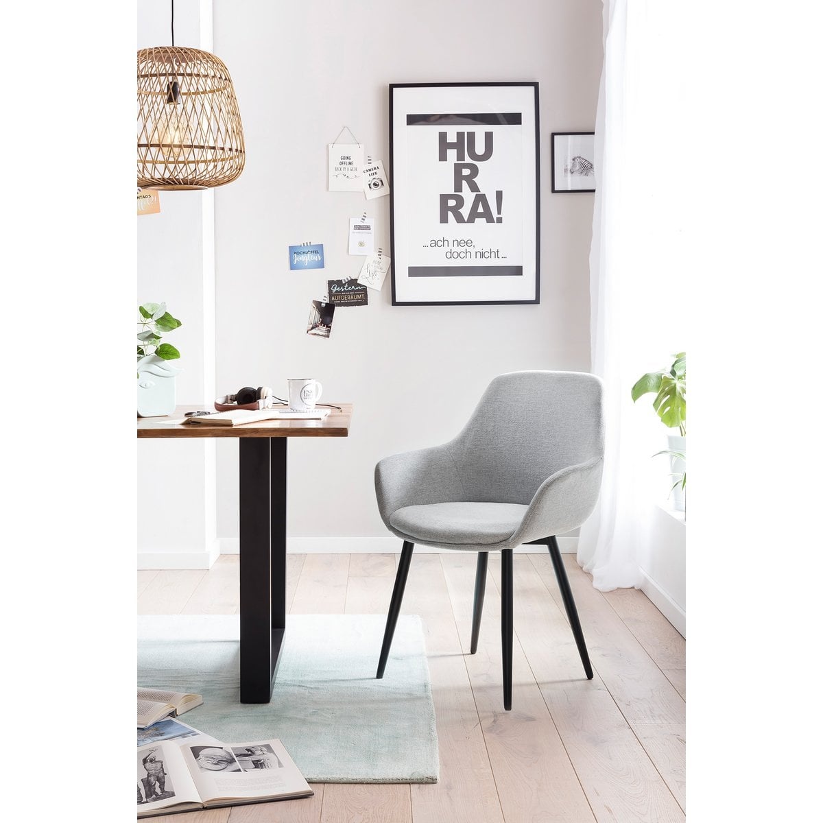 SalesFever Set van 2 fauteuils lichtgrijs