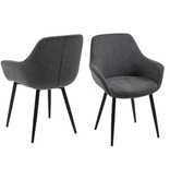 SalesFever Set van 2 fauteuils antraciet
