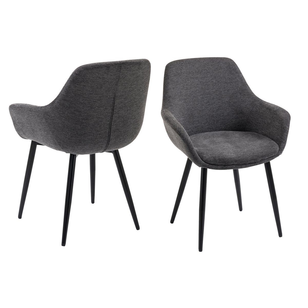 SalesFever Set van 2 fauteuils antraciet