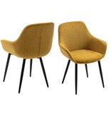 SalesFever Set van 2 fauteuils geel