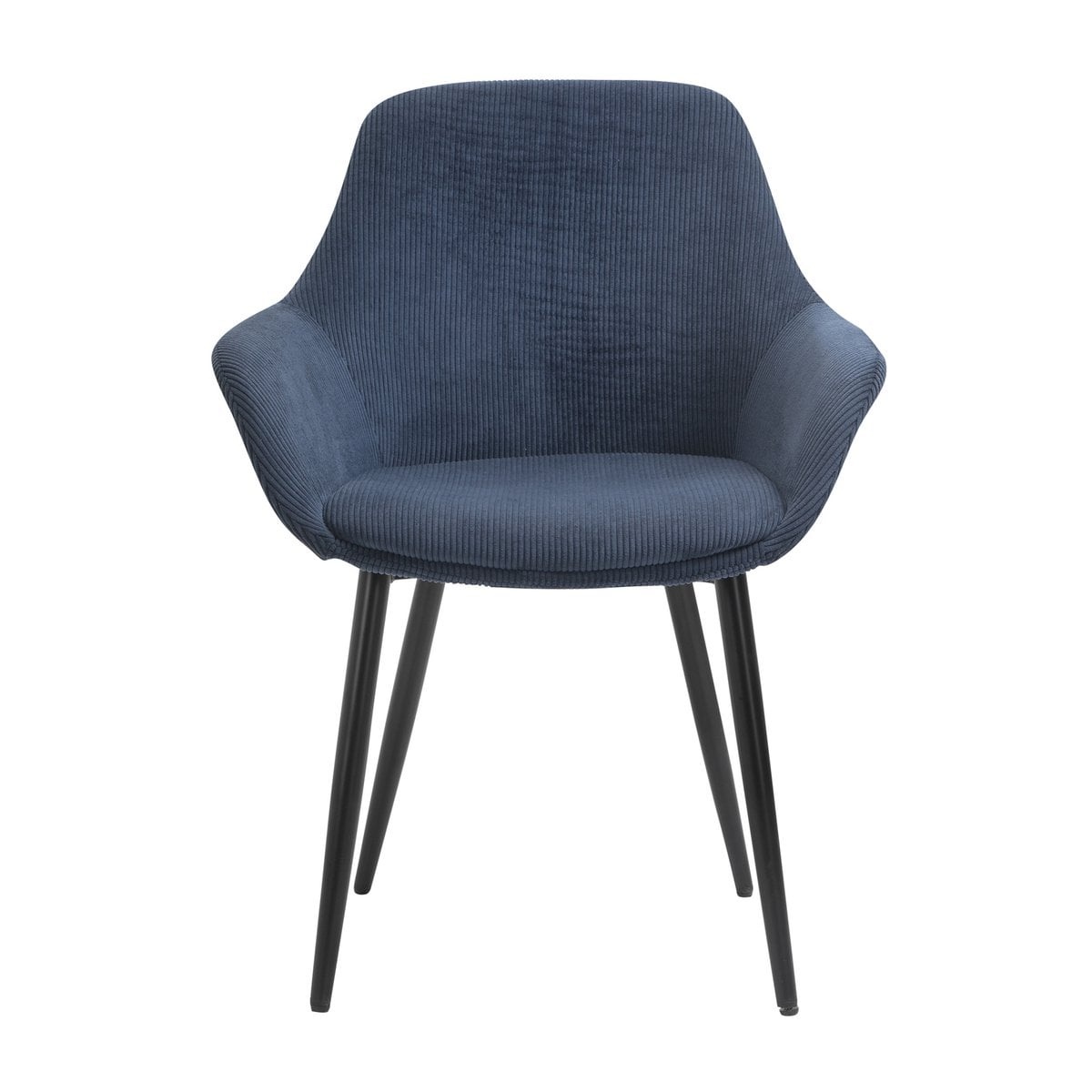 SalesFever Set van 2 corduroy fauteuils, donkerblauw