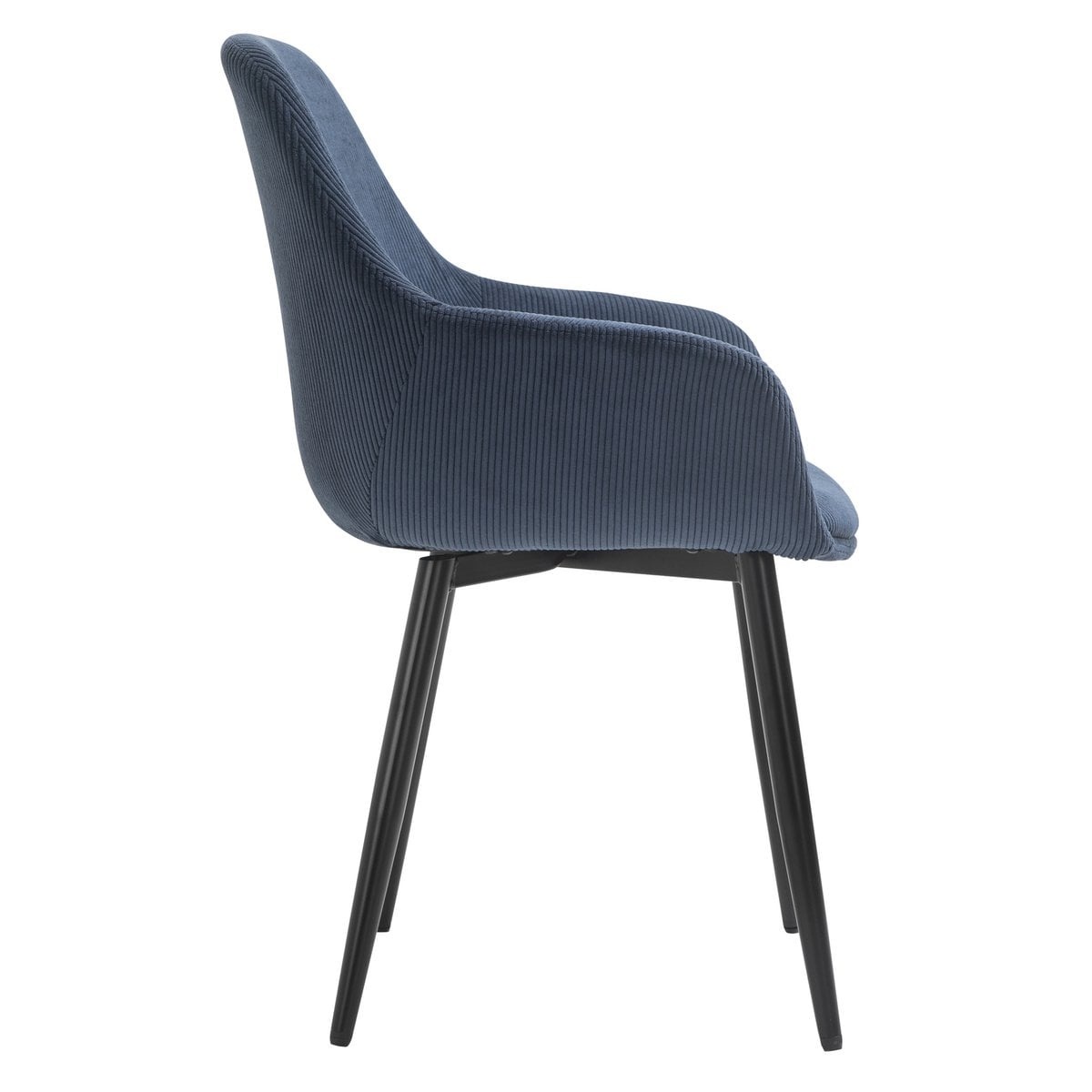 SalesFever Set van 2 corduroy fauteuils, donkerblauw