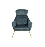 SalesFever Relax fauteuil van velours velours blauw