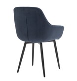 SalesFever Set van 2 corduroy fauteuils, donkerblauw
