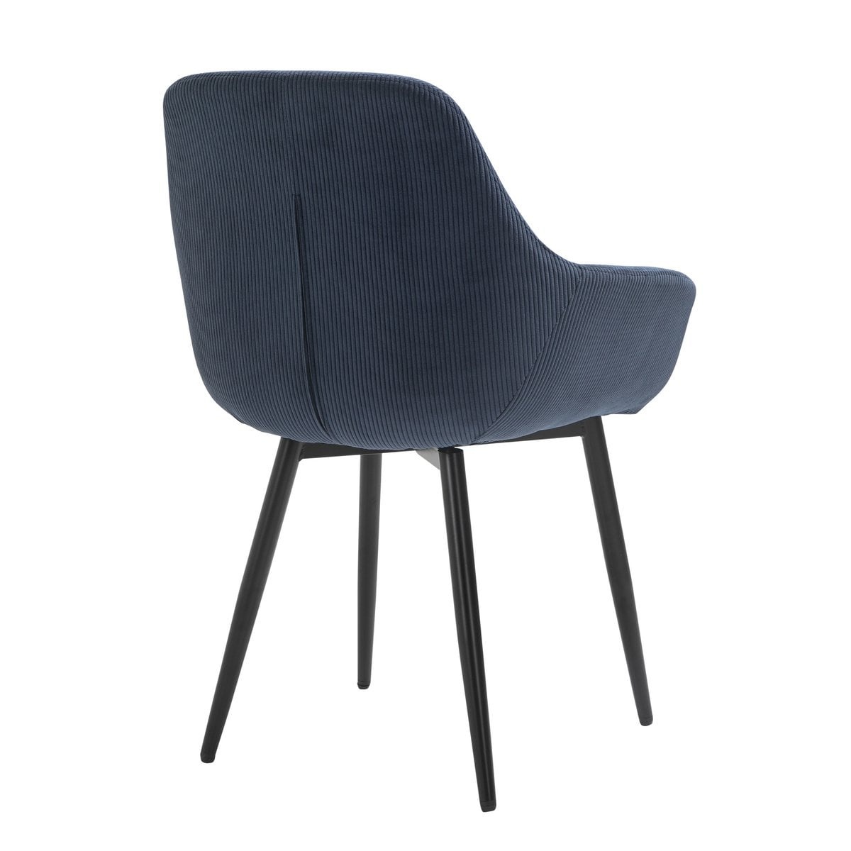 SalesFever Set van 2 corduroy fauteuils, donkerblauw