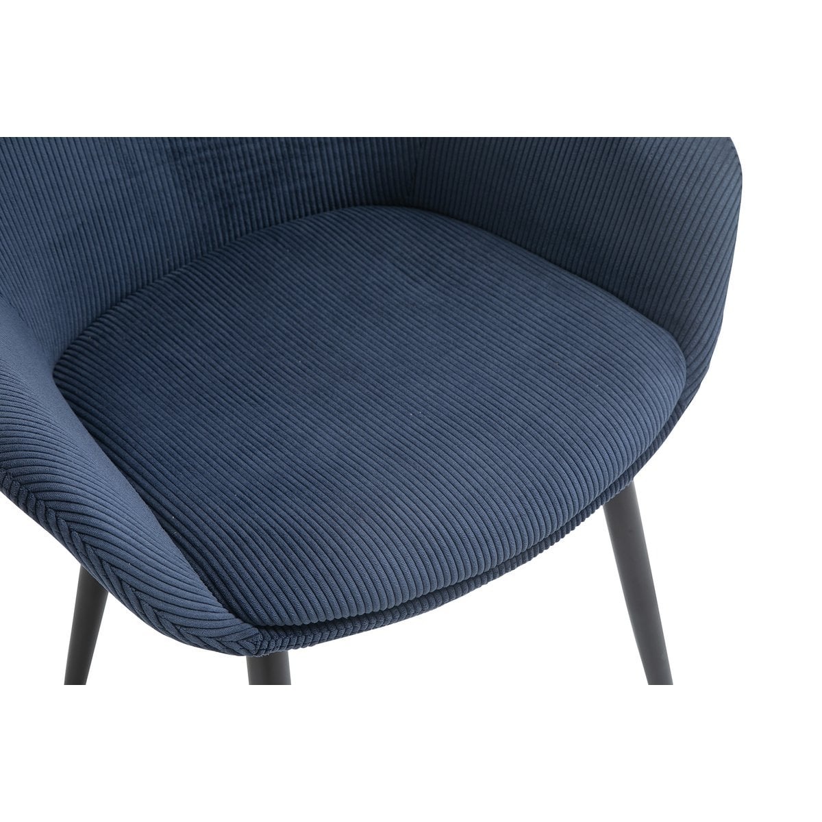 SalesFever Set van 2 corduroy fauteuils, donkerblauw