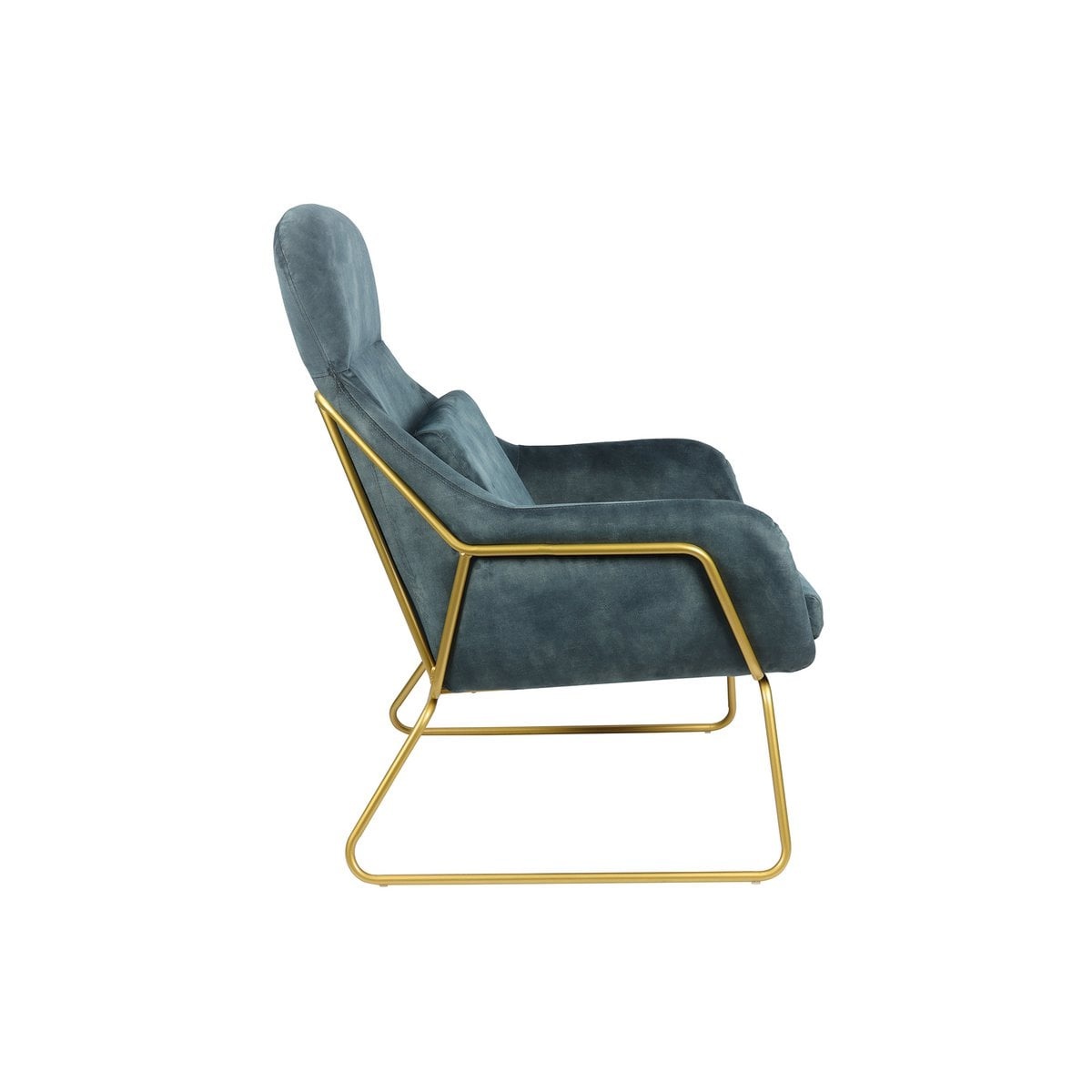 SalesFever Relax fauteuil van velours velours blauw