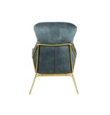 SalesFever Relax fauteuil van velours velours blauw
