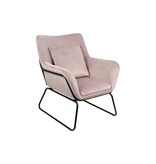 SalesFever Relax fauteuil bekleed met Rose fluweel