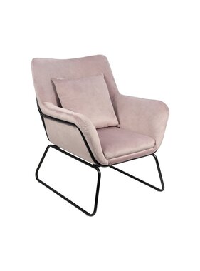 SalesFever Relax fauteuil bekleed met Rose fluweel