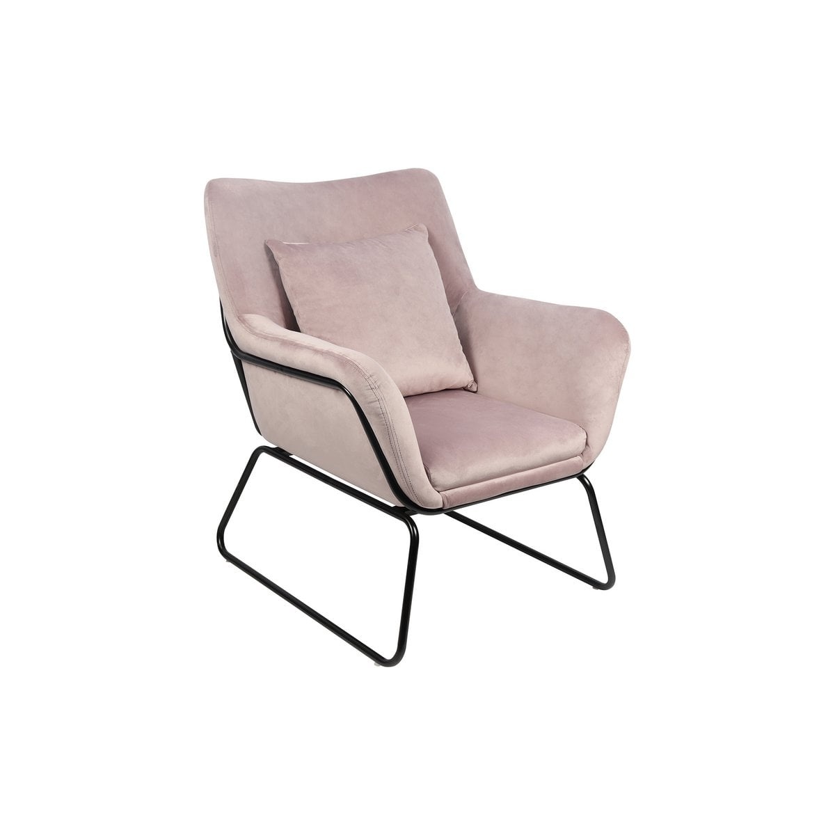 SalesFever Relax fauteuil bekleed met Rose fluweel