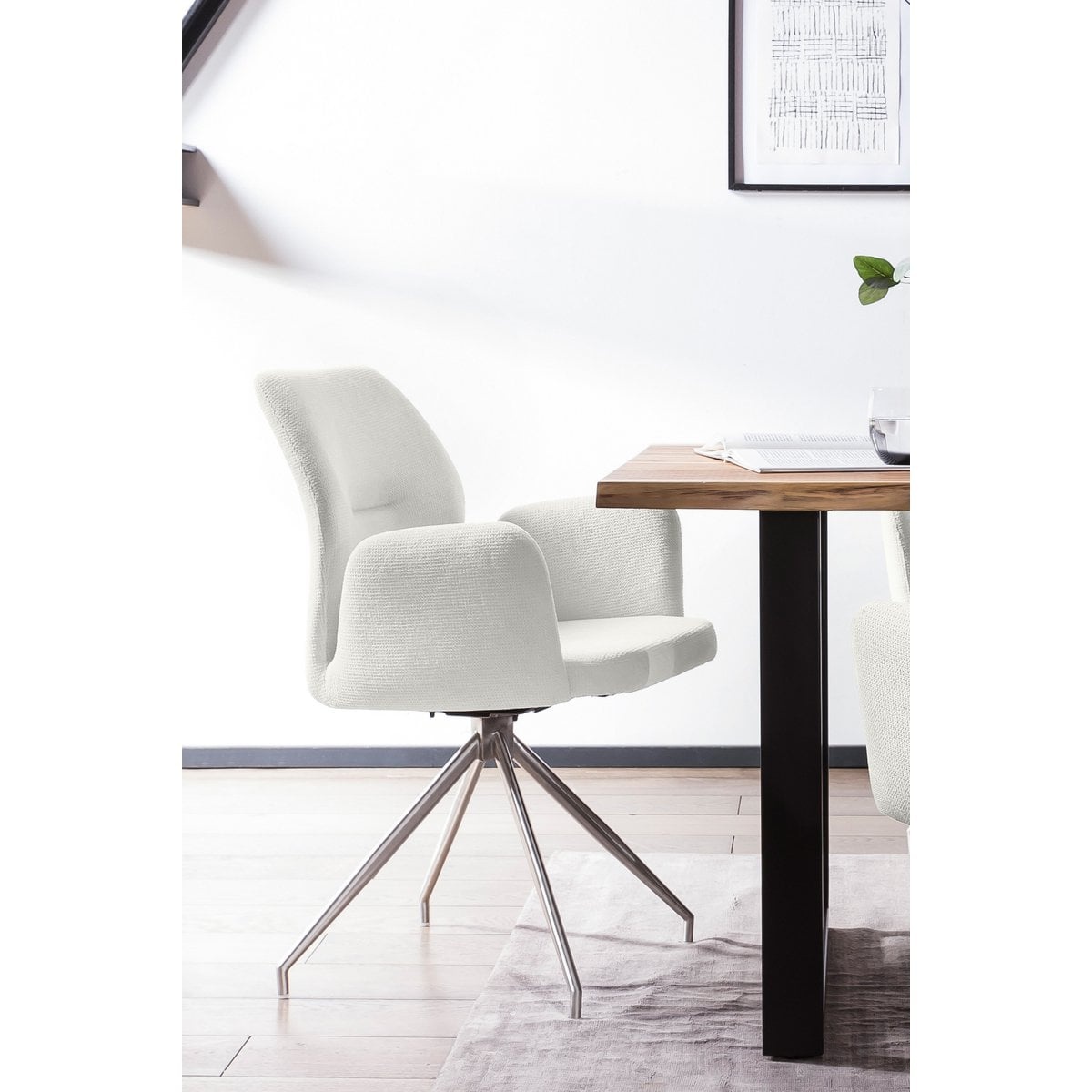 SalesFever Fauteuil met 180° draaifunctie Crème
