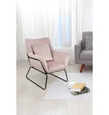 SalesFever Relax fauteuil bekleed met Rose fluweel