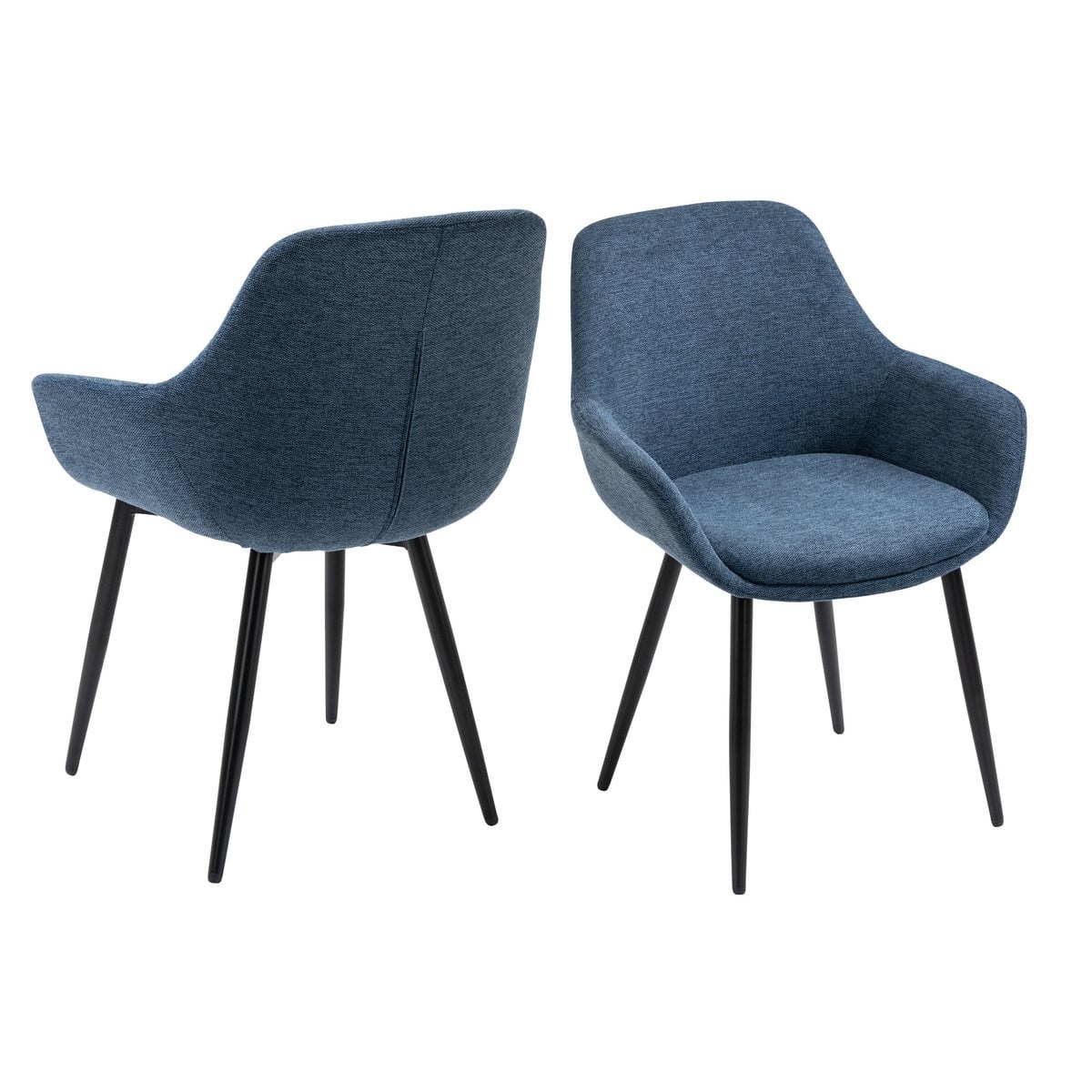 SalesFever Set van 2 fauteuils donkerblauw
