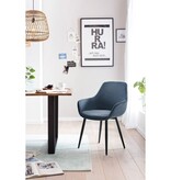 SalesFever Set van 2 fauteuils donkerblauw