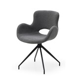 SalesFever Fauteuil met uitgesneden rugleuning Donkergrijs