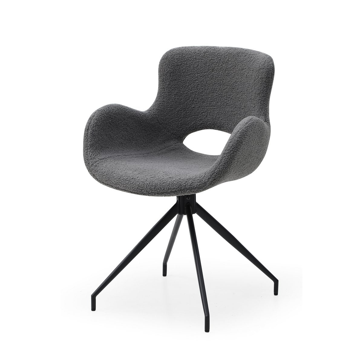 SalesFever Fauteuil met uitgesneden rugleuning Donkergrijs