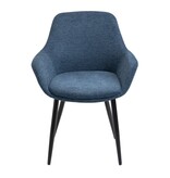 SalesFever Set van 2 fauteuils donkerblauw