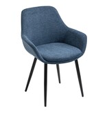 SalesFever Set van 2 fauteuils donkerblauw