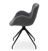 SalesFever Fauteuil met uitgesneden rugleuning Donkergrijs