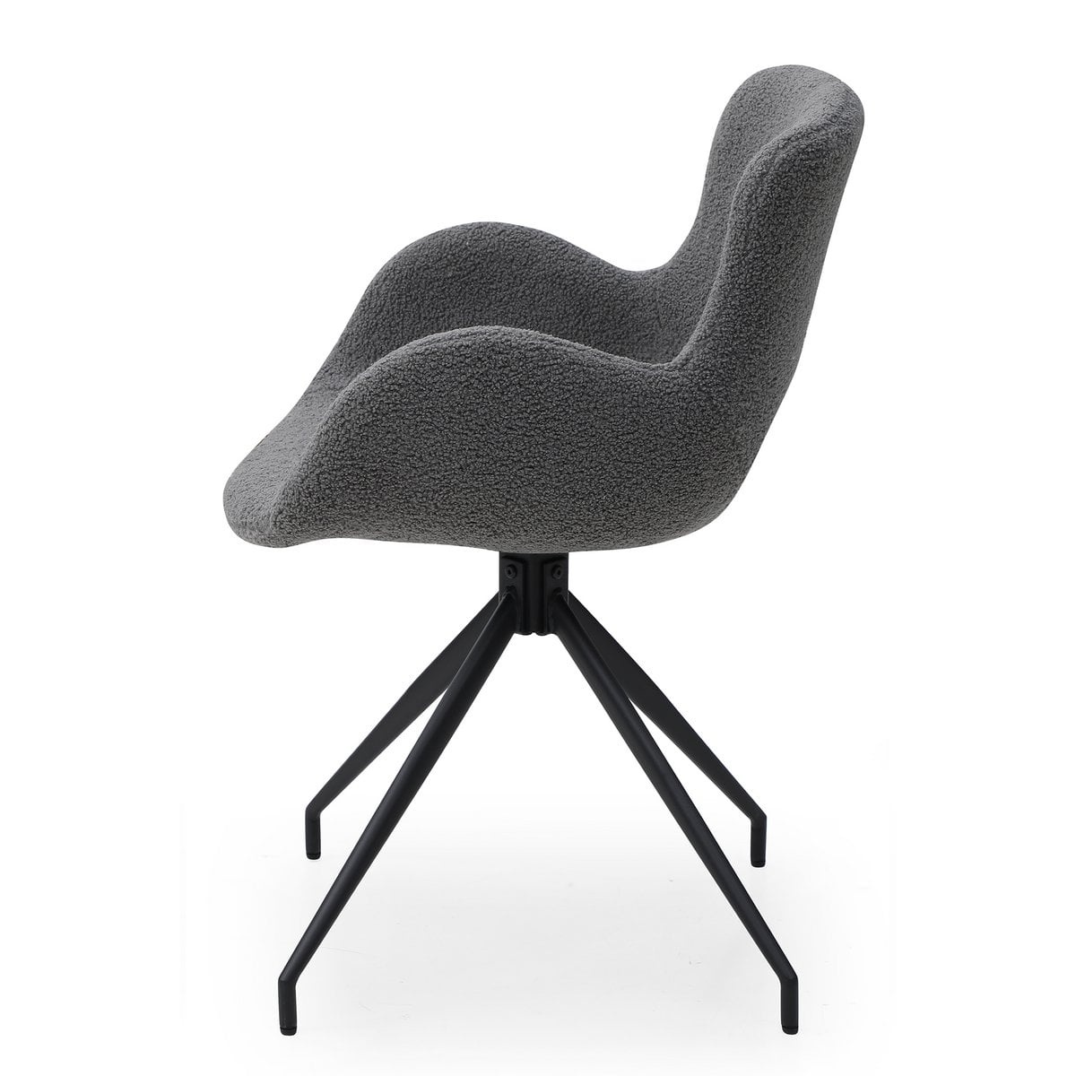 SalesFever Fauteuil met uitgesneden rugleuning Donkergrijs
