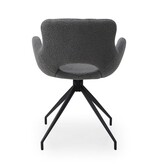 SalesFever Fauteuil met uitgesneden rugleuning Donkergrijs