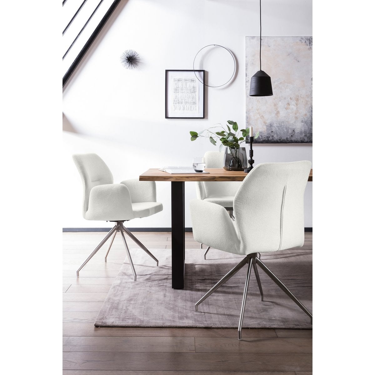 SalesFever Fauteuil met 180° draaifunctie Crème