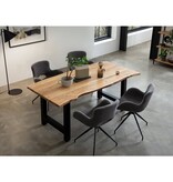 SalesFever Fauteuil met uitgesneden rugleuning Donkergrijs