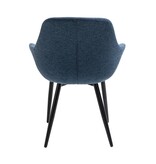 SalesFever Set van 2 fauteuils donkerblauw