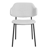 SalesFever Bouclé fauteuil set van 2 wit