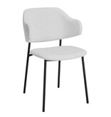 SalesFever Bouclé fauteuil set van 2 wit