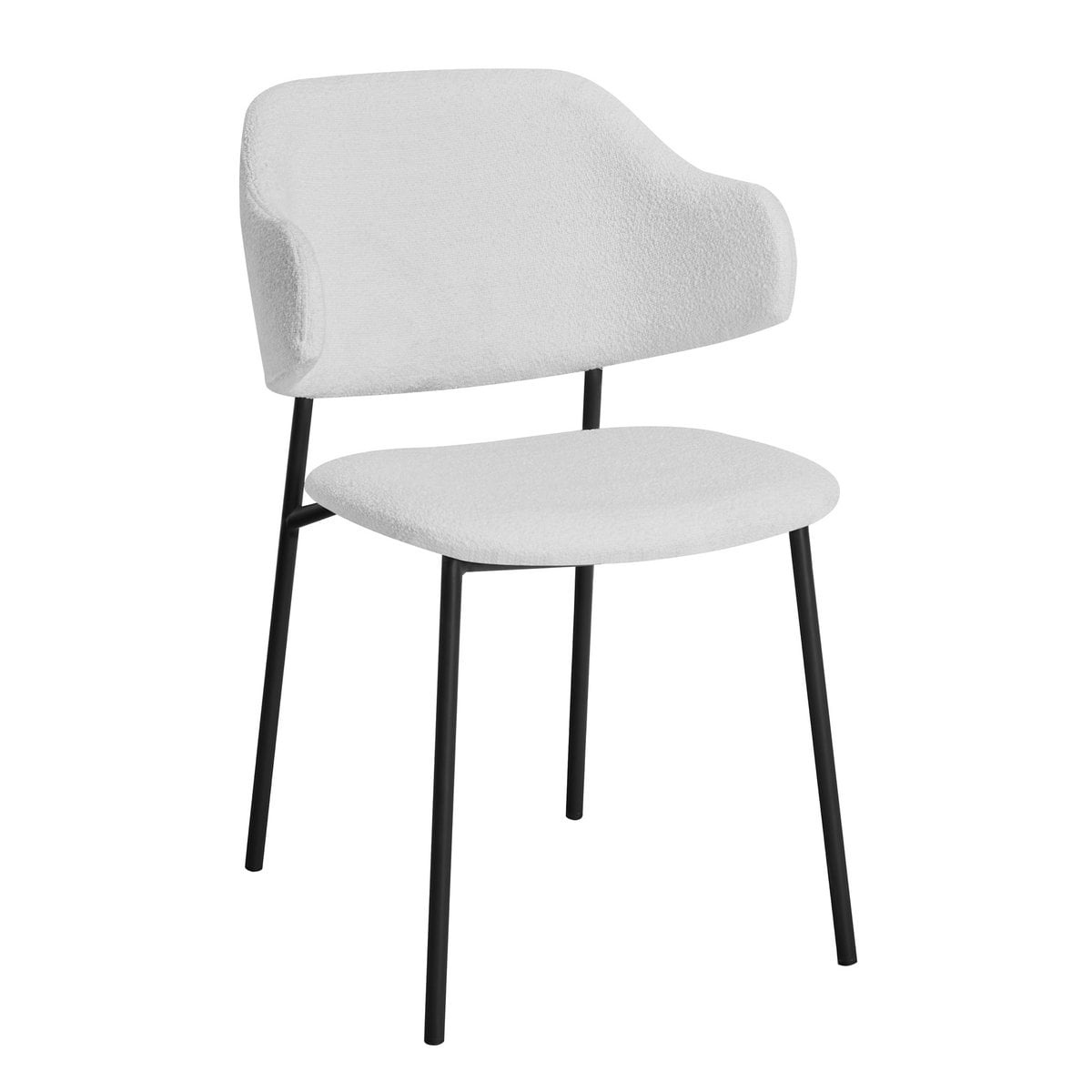 SalesFever Bouclé fauteuil set van 2 wit