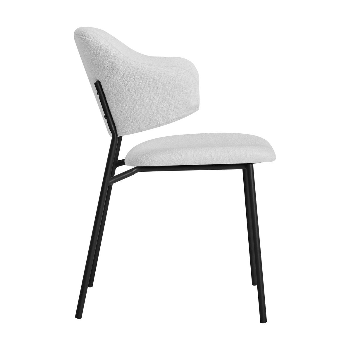 SalesFever Bouclé fauteuil set van 2 wit