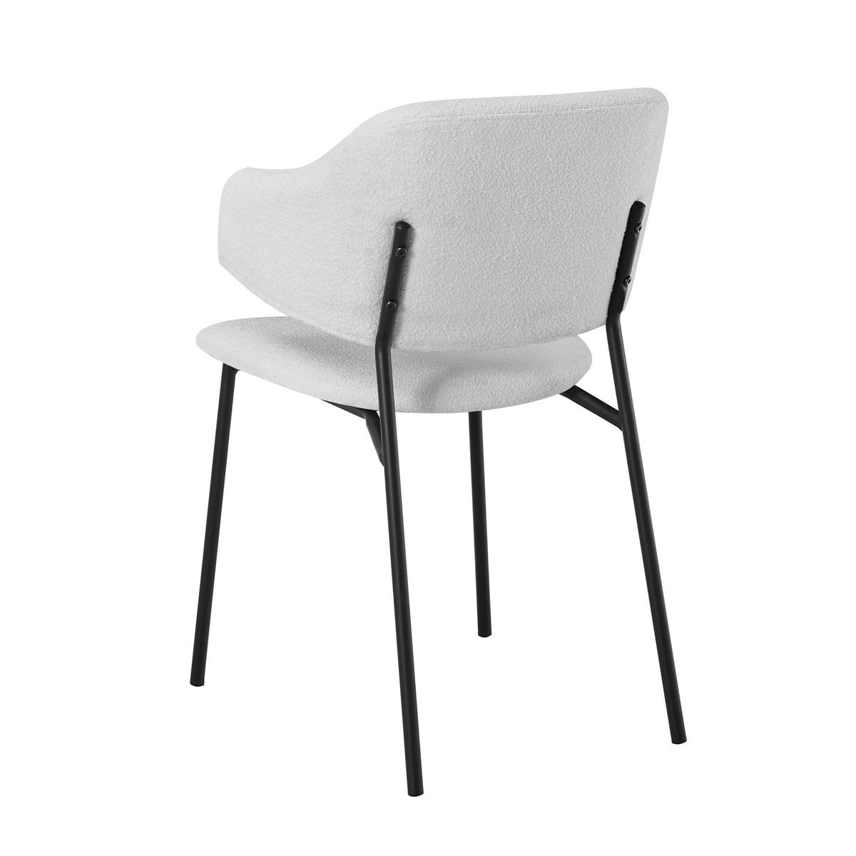 SalesFever Bouclé fauteuil set van 2 wit