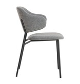 SalesFever Bouclé fauteuil set van 2 donkergrijs