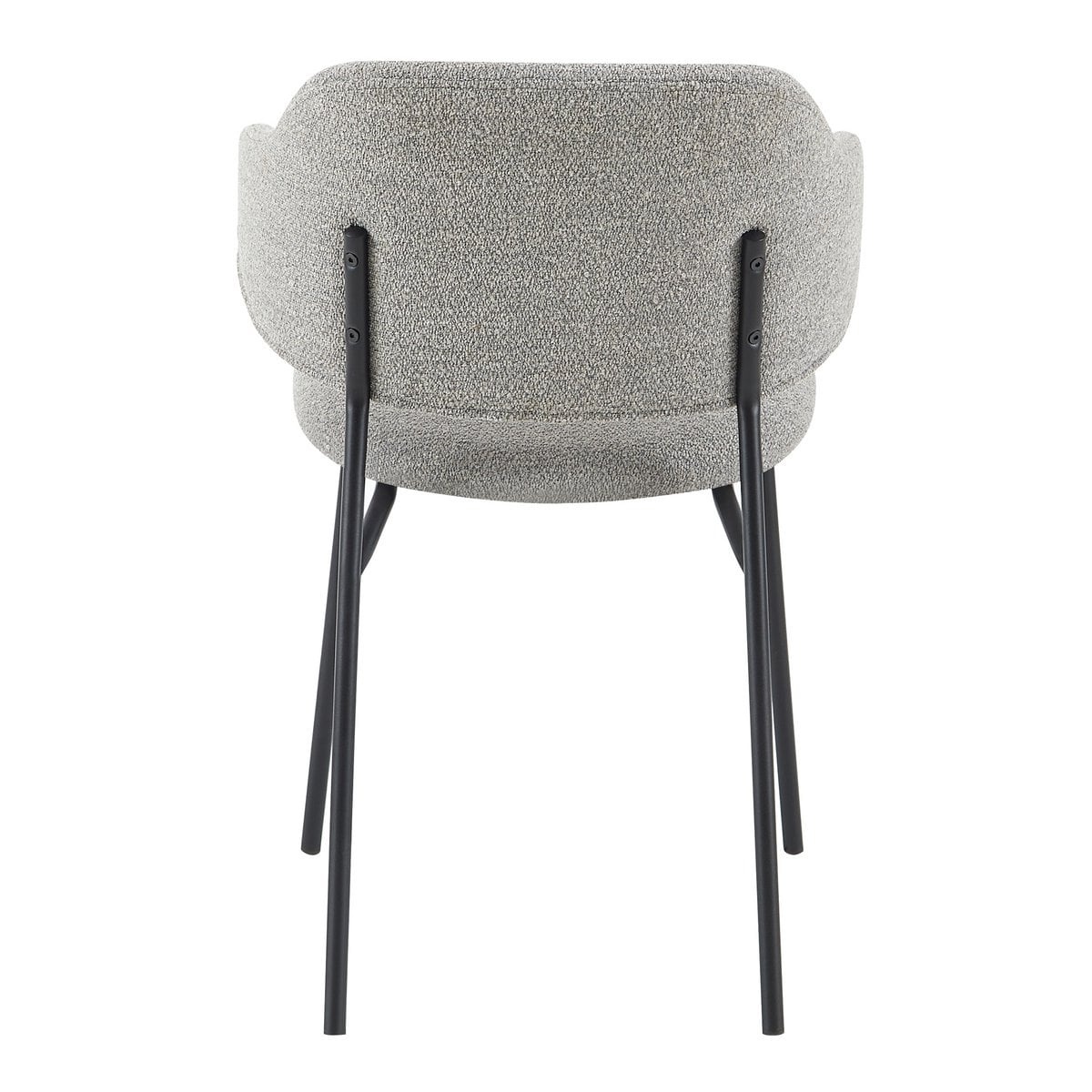 SalesFever Bouclé fauteuil set van 2 lichtgrijs