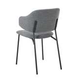 SalesFever Bouclé fauteuil set van 2 donkergrijs