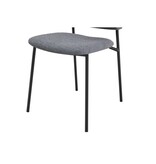 SalesFever Bouclé fauteuil set van 2 donkergrijs