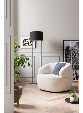 SalesFever Fauteuil bouclé stof wit