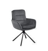 SalesFever Fauteuil in corduroy-look, donkergrijs