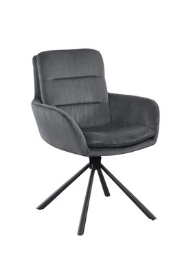 SalesFever Fauteuil in corduroy-look, donkergrijs